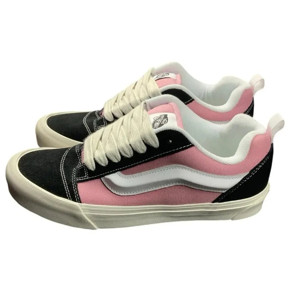 Vans Old Skool Shoes Mens 9.5 Womens 11 Pink Black White Sneakers NWOT *see pics